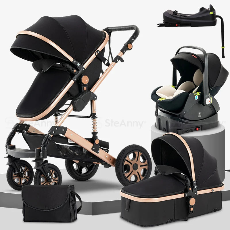 SteAnny Baby Travel System 3-In-1 Stroller With Isofix Base
