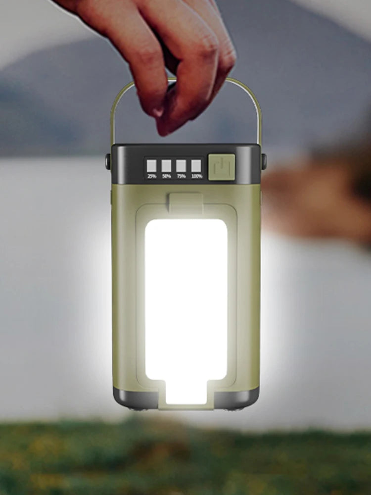 Shunmaii Solar Camping Lantern Foldable Waterproof Rechargeable LED Tent Light