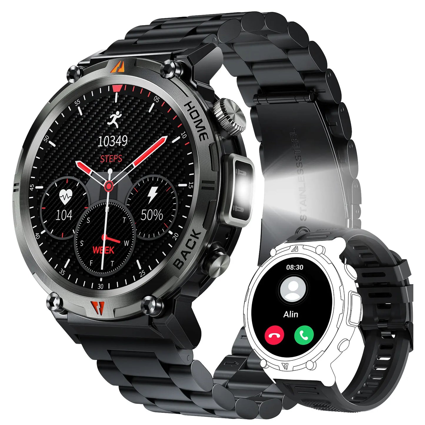 EIGIIS KE3 Smartwatch Bluetooth Call Health Monitor Heart Rate