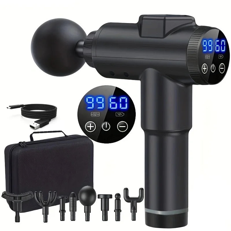 Professional Massage Gun With 8 Attachments For Deep Tissue Relief