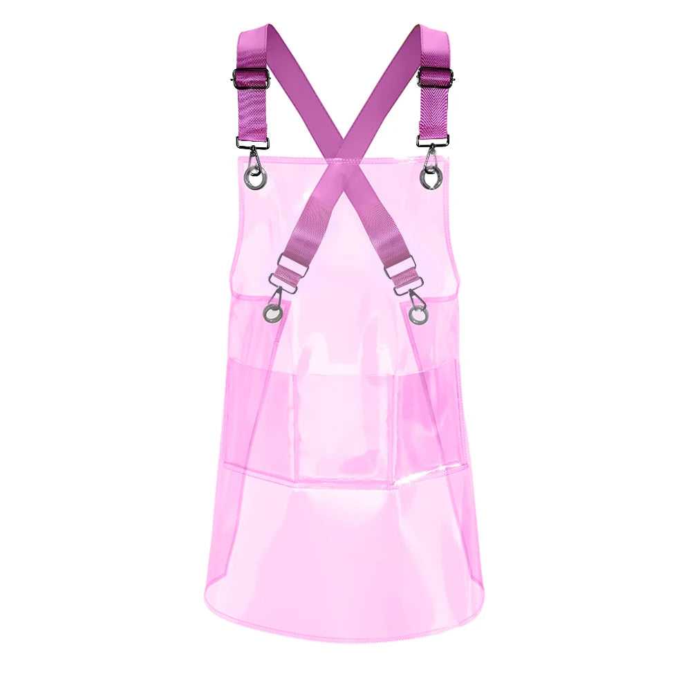 VKTECH Transparent Reusable Waterproof Apron For Kitchen Barber Salon
