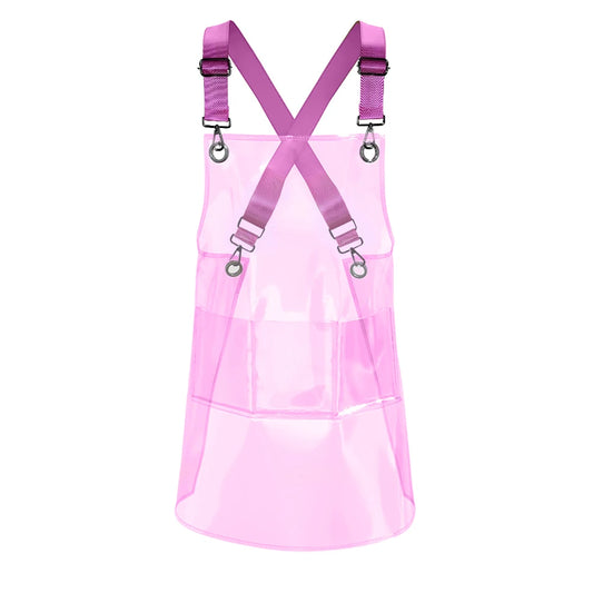 VKTECH Transparent Reusable Waterproof Apron For Kitchen Barber Salon