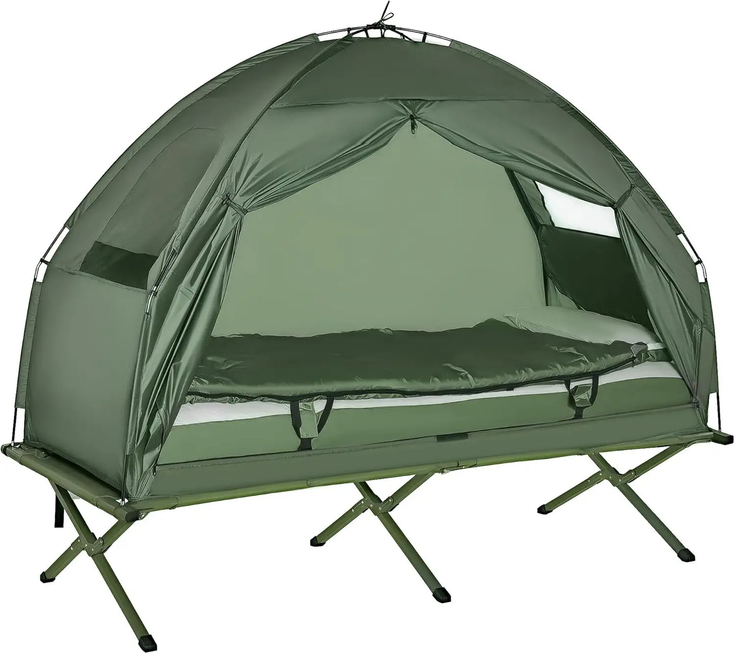6-In-1 Folding Tent Cot With Mattress For Outdoor Camping