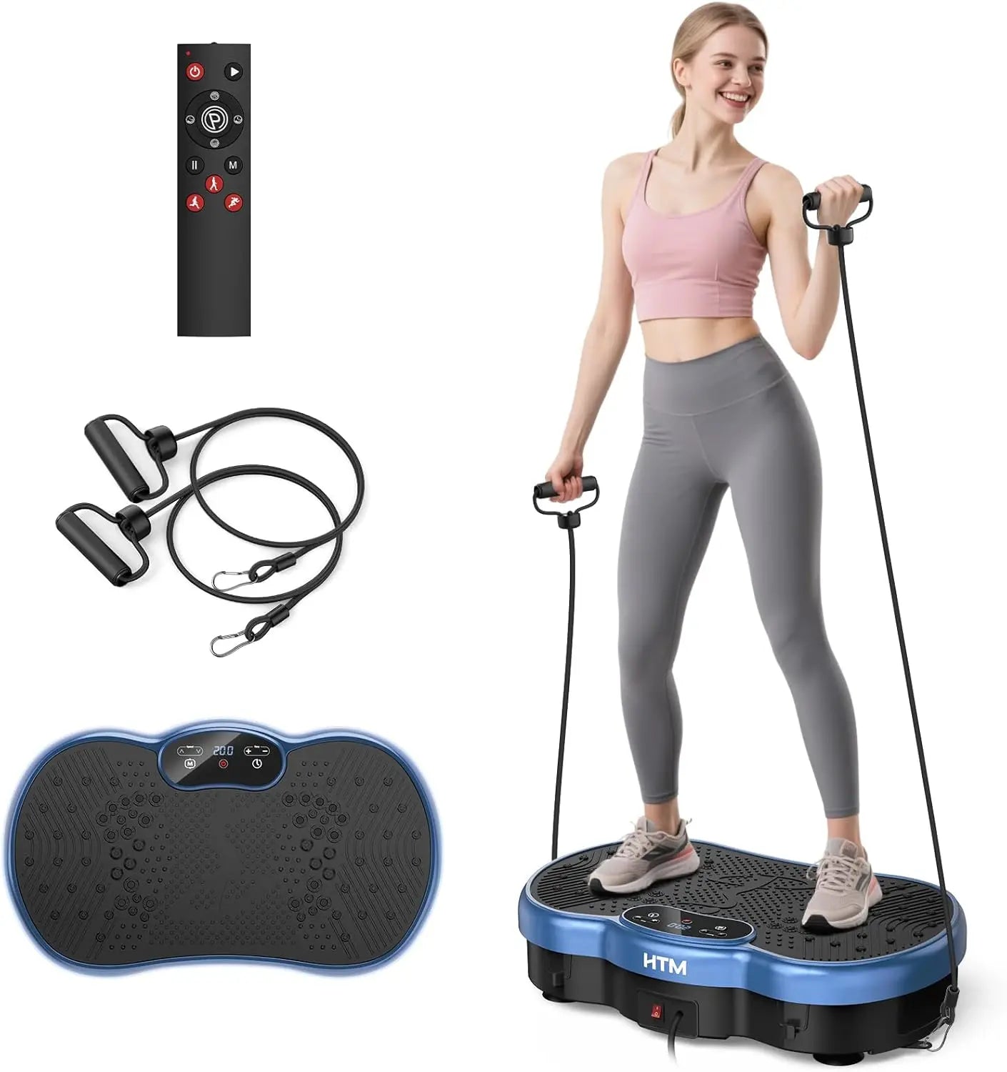 HTMM Fitness Vibration Plate Whole Body Power Plate Exercise Machine