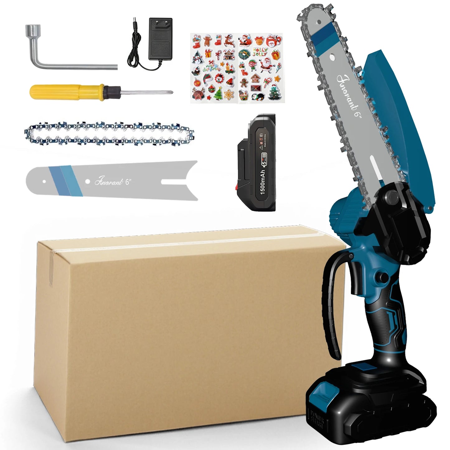 Cordless Chainsaw With Dual Batteries Portable Tree Cutter