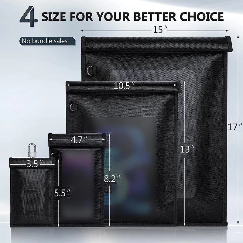 RFID Faraday Car Key Shielding Bag And RF Signal Protector