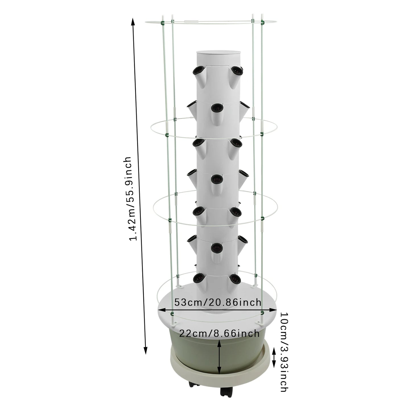 7-Tier Hydroponic Growing Tower With Pump And Timer