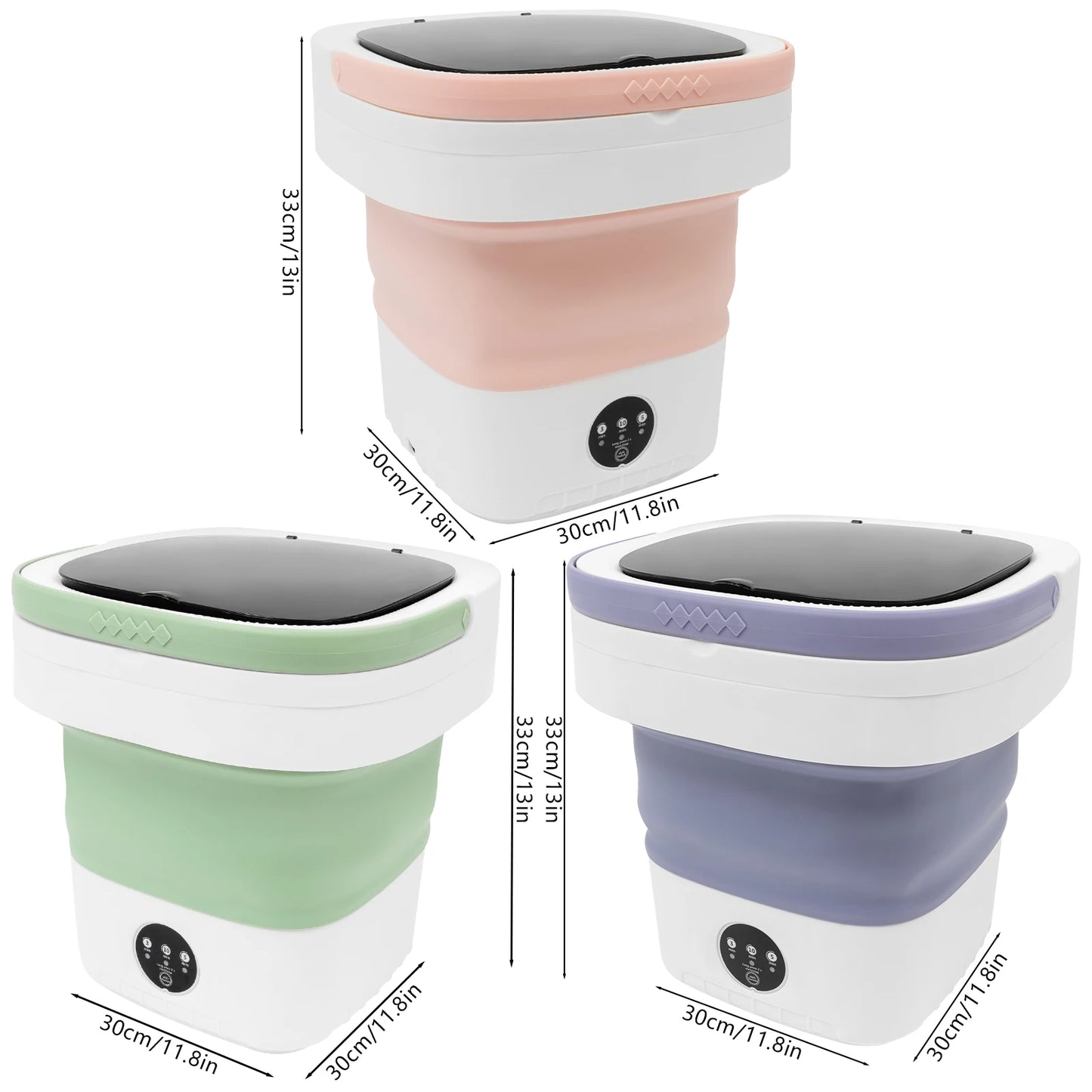 Mini Foldable Washing Machine Pure Copper Motor 3 Modes