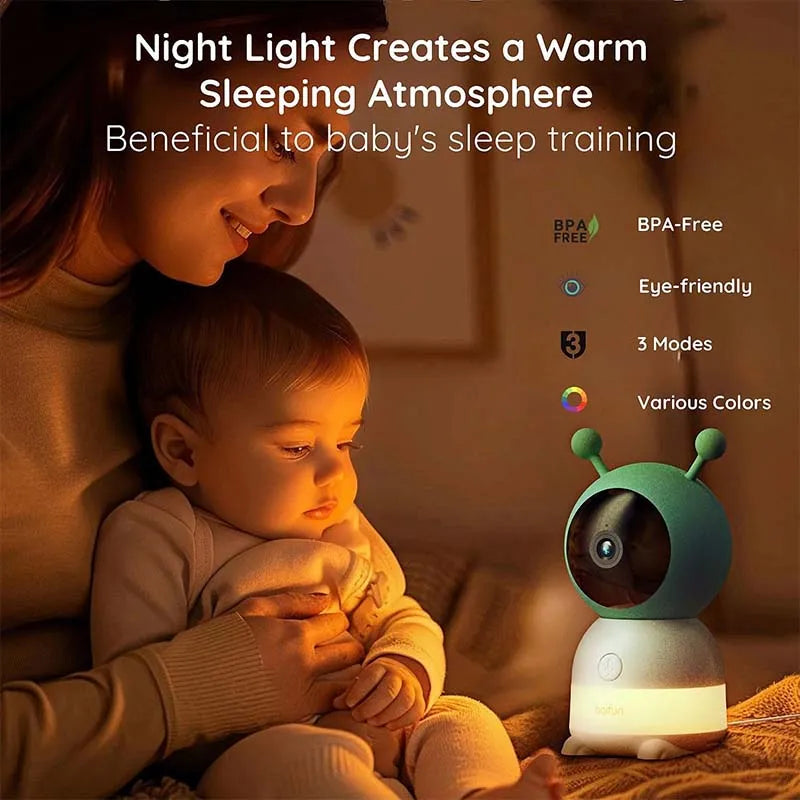 BOIFUN 2K Baby Monitor Camera With App Control Auto Tracking