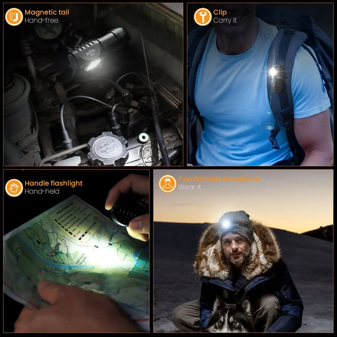 Sofirn HS10 USB C Rechargeable Headlamp 1100 Lumen TN3535 90CRI
