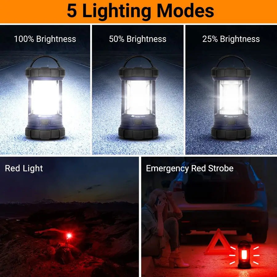 3200LM LED Camping Lantern With 4600mAh Phone Charger