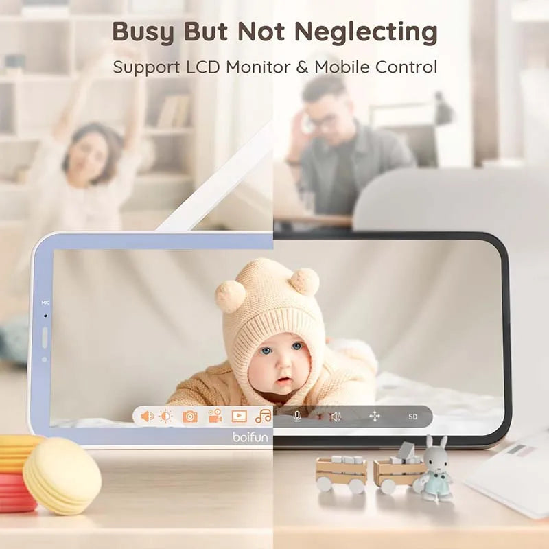 BOIFUN 2K WiFi Video Baby Monitor With Night Vision