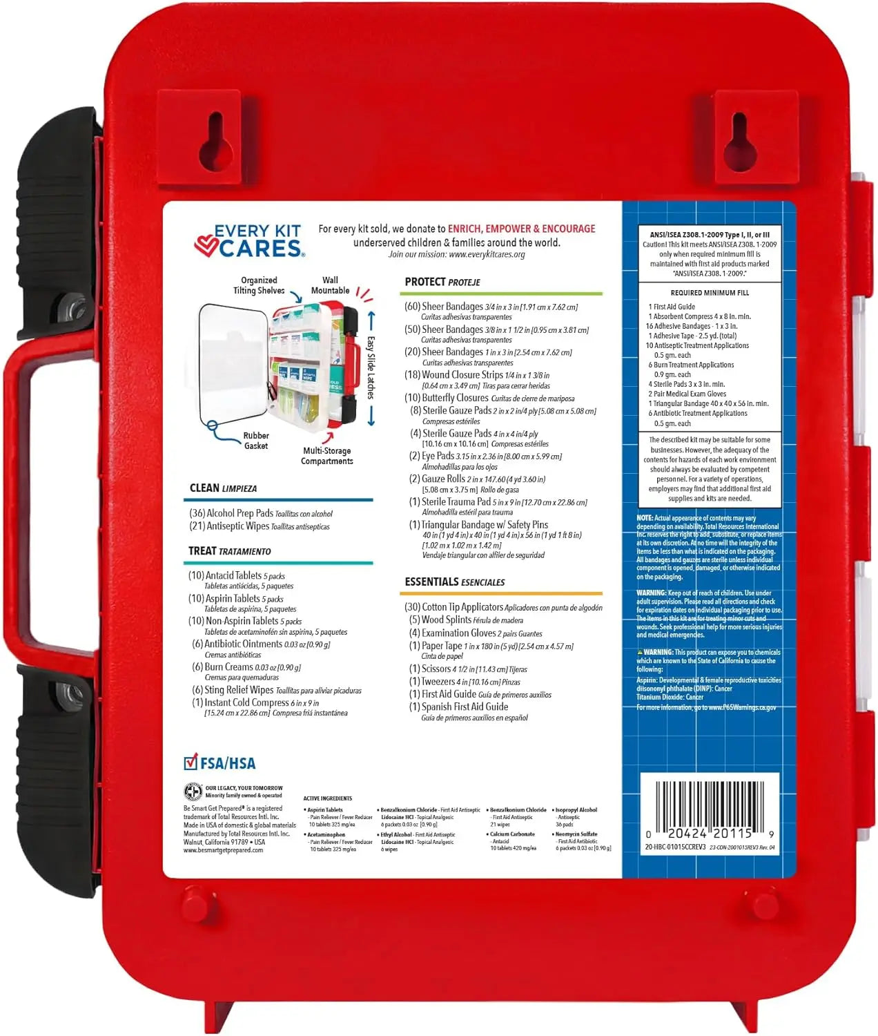 326-Piece First Aid Kit With Hard Case For Office Use