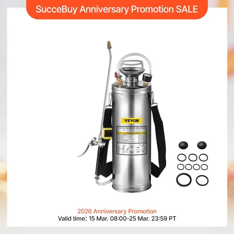 Hand Powered Stainless Steel Sprayer For Garden And Lawn Cleaning