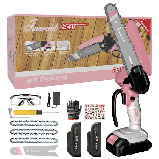 Cordless Chainsaw With Dual Batteries Portable Tree Cutter