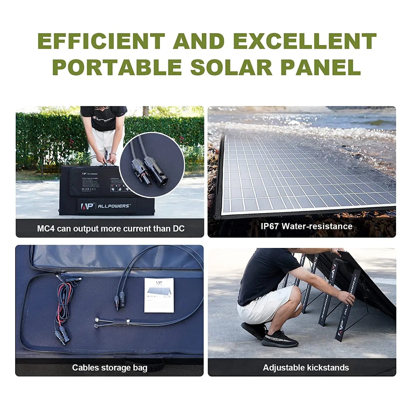 ALLPOWERS Portable Foldable Solar Charger for Camping and RVs