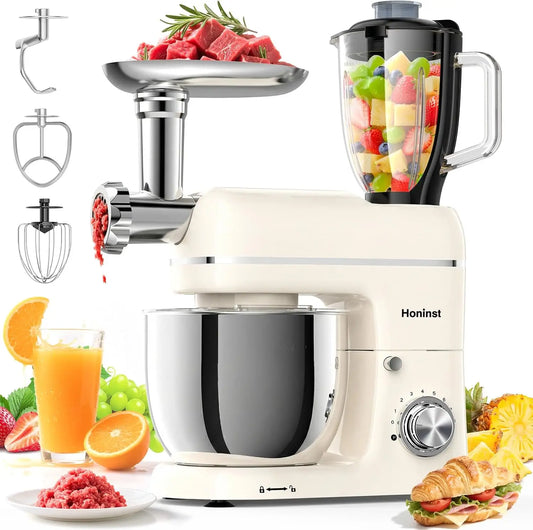 7-In-1 Kitchen Mixer With Blender Meat Grinder And Dough Hook