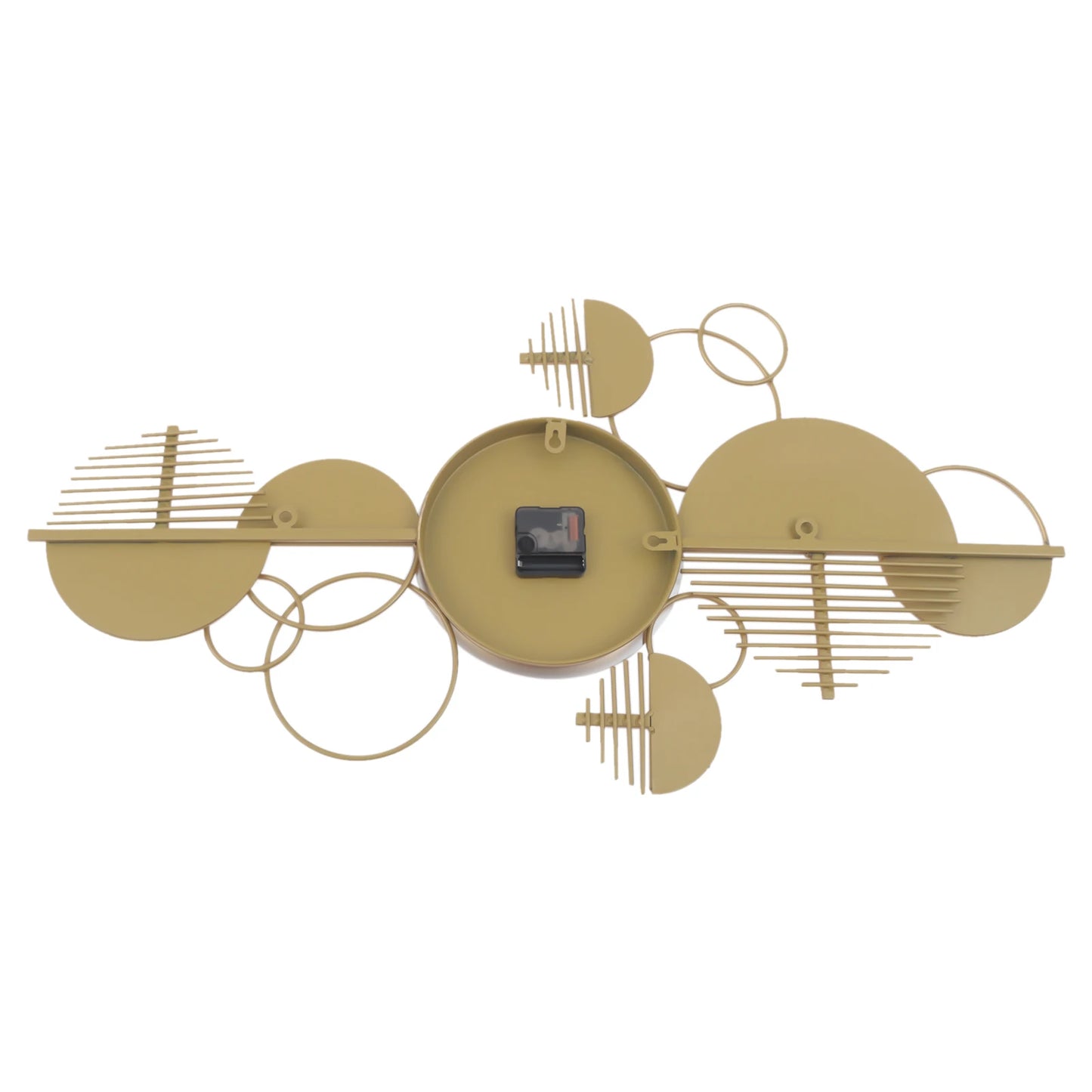 Creative Modern Metal Wall Clock Battery Operated Silent Minimalist Gold