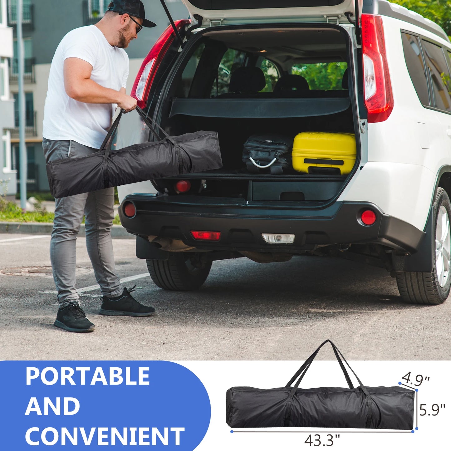 Portable Four-Sided Party Tent for Outdoor Events and Gatherings
