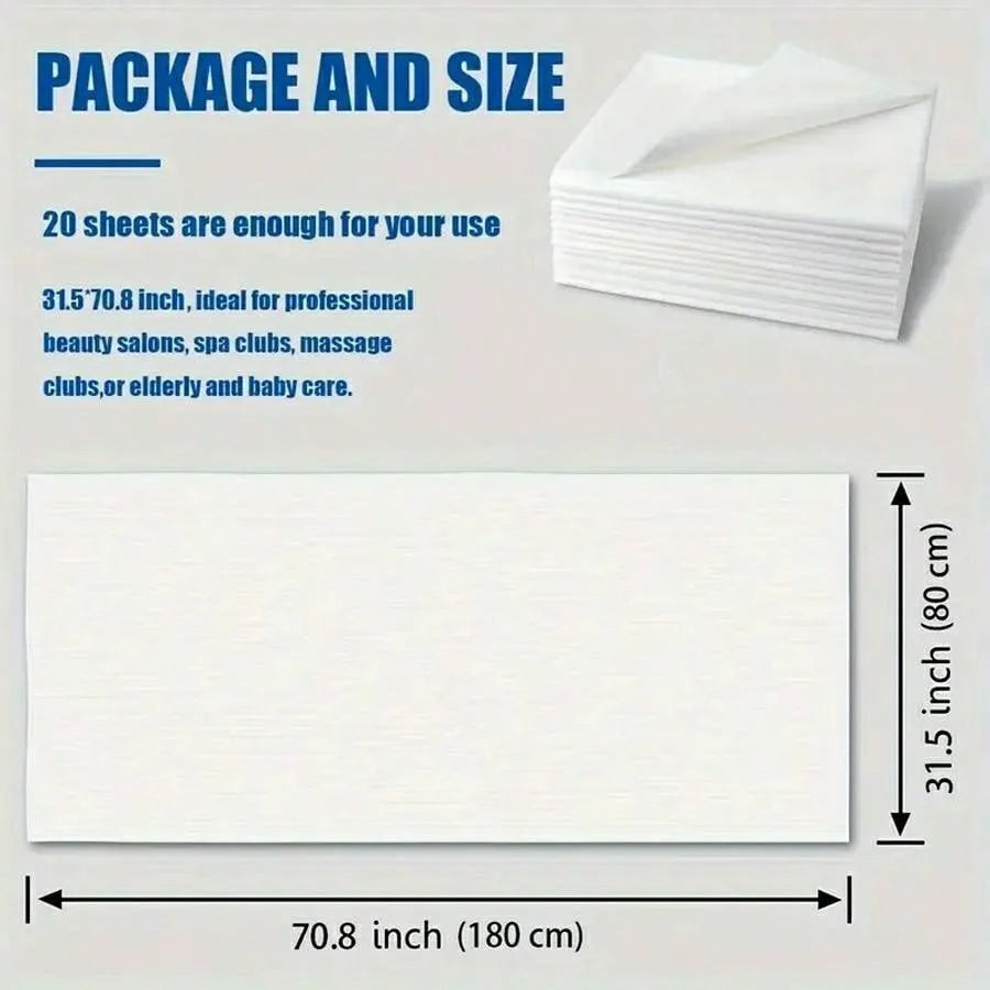 10/20/50/100 pcs disposable massage sheets, non-woven thickened breathable massage sheets, beauty sheets