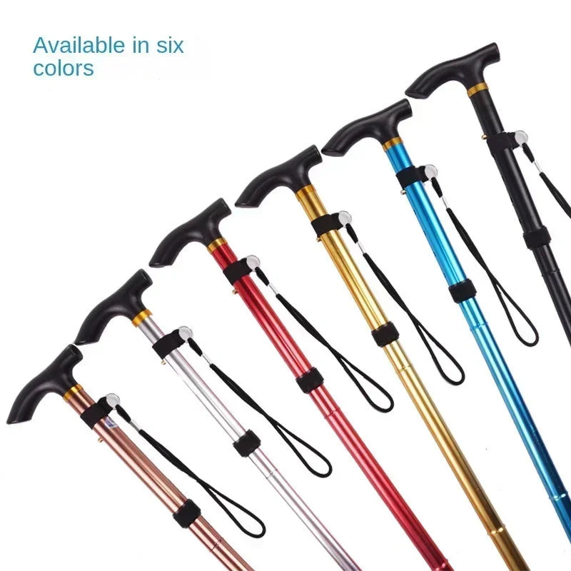 Adjustable Telescopic Folding Aluminum Walking Stick Non-Slip Grip