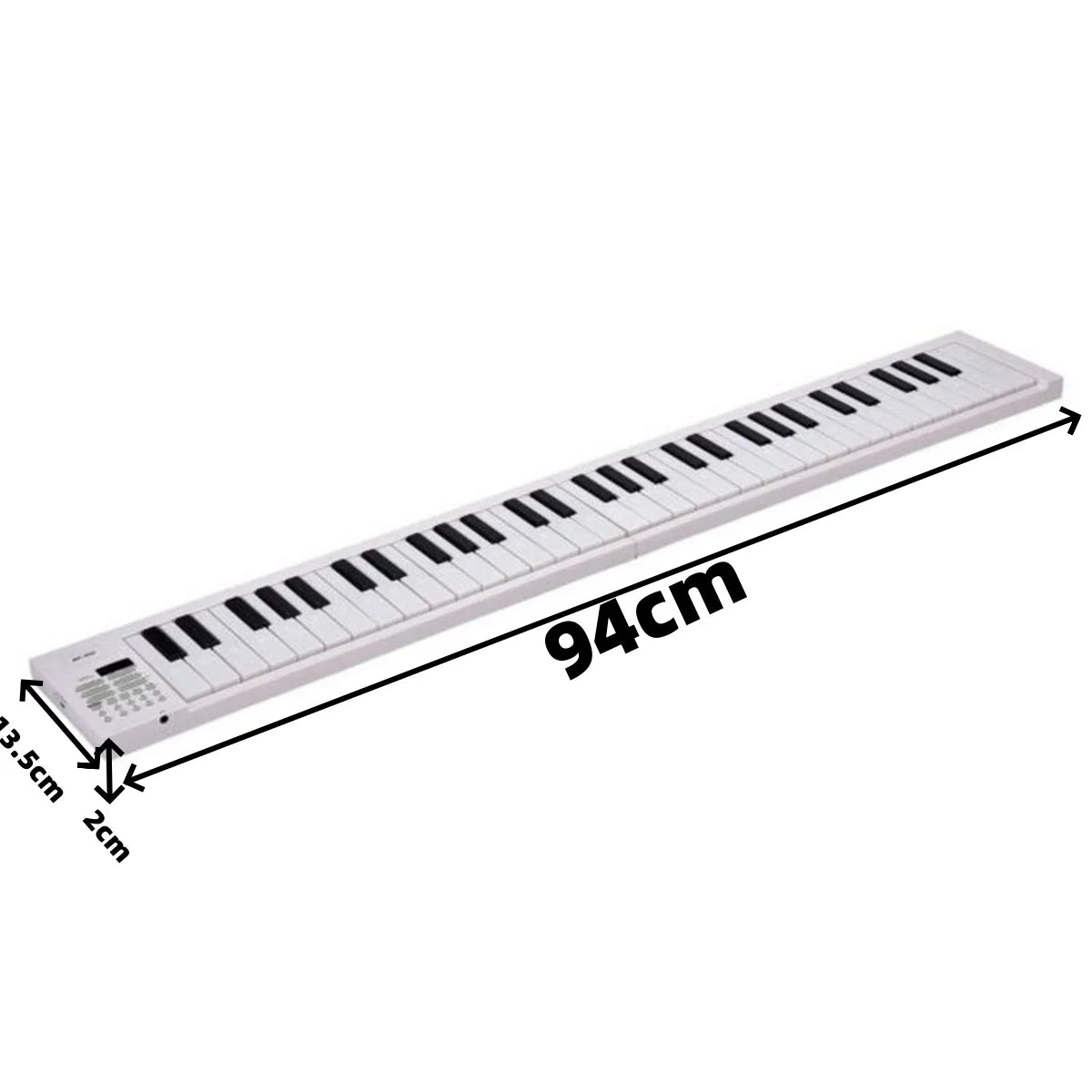 Foldable 61 Key Electronic Piano With LED Display And Built In Battery