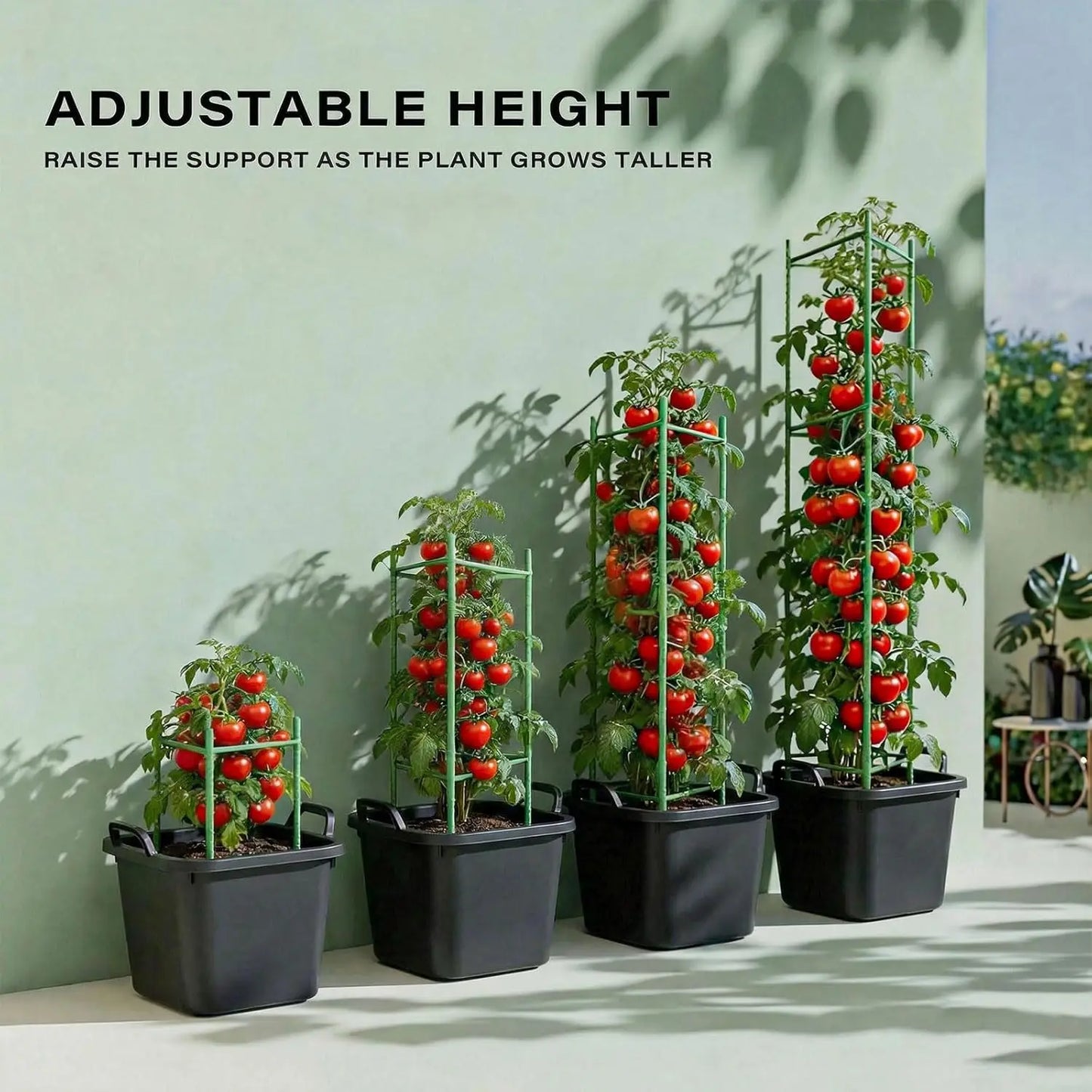 8 Pack Adjustable Tomato Cages for Gardens