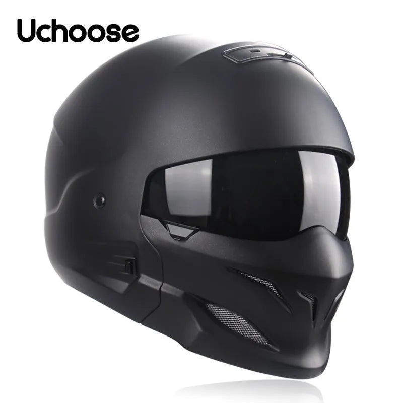 Combination Helmet Detachable Multi-purpose Combination Helmet Motorcycle Locomotive Personality Half Predator Helmet