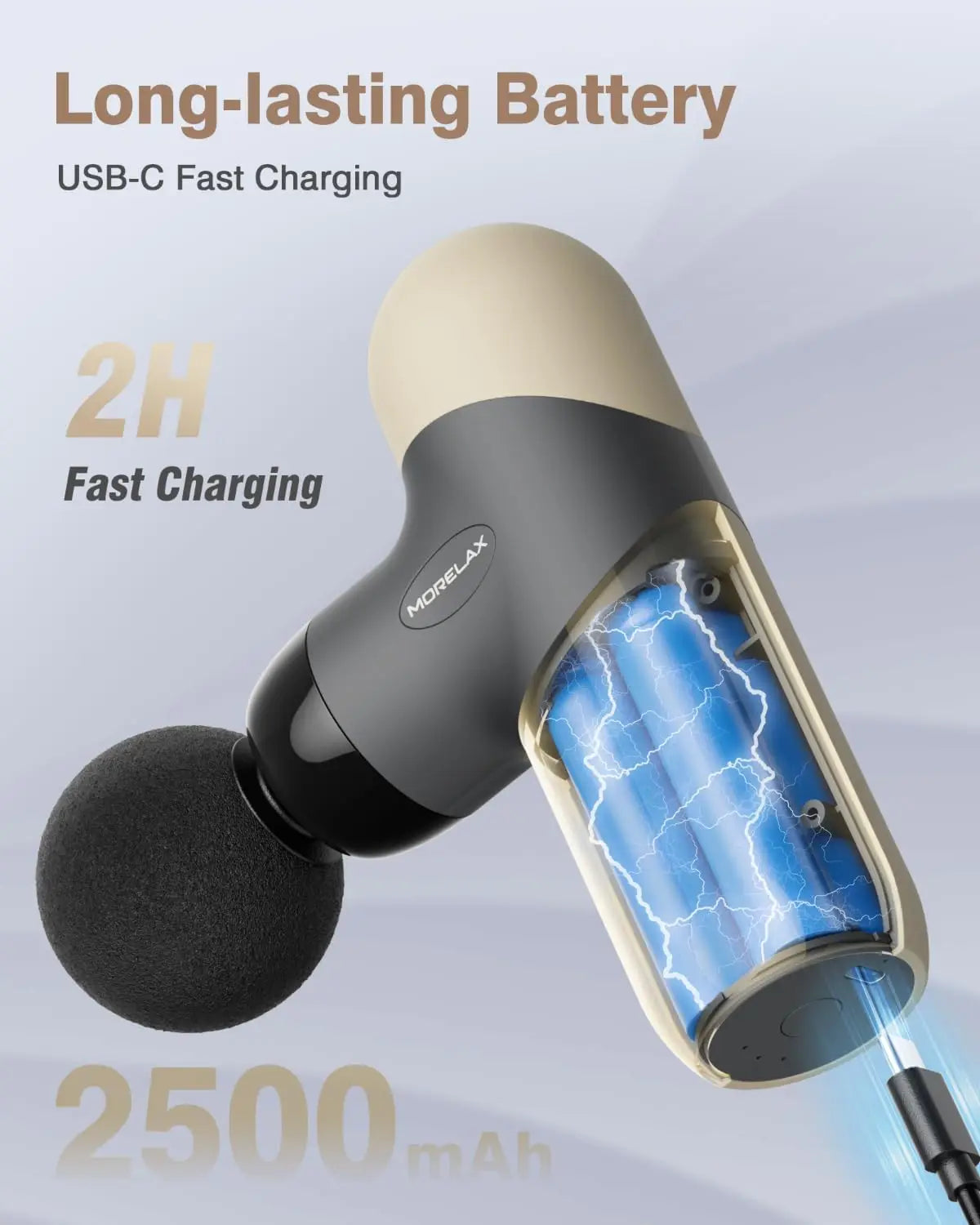 Portable Deep Tissue Massage Gun 6 Heads And Four Speeds