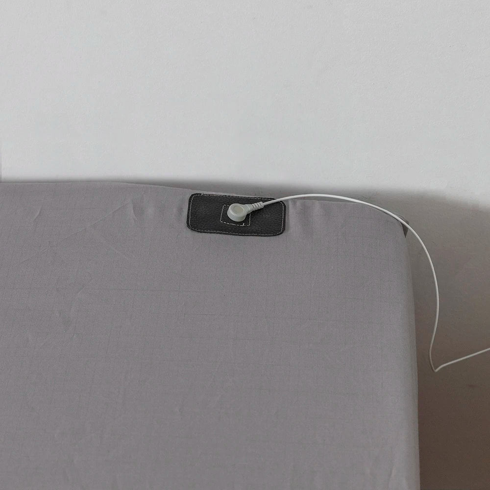 U Silver Conductive Grounding Sheet Bed Fitted Cover With Plug