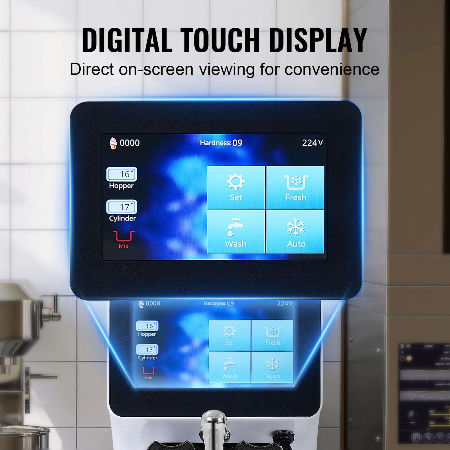 VEVOR Commercial Ice Cream Machine Single Flavor Soft Serve