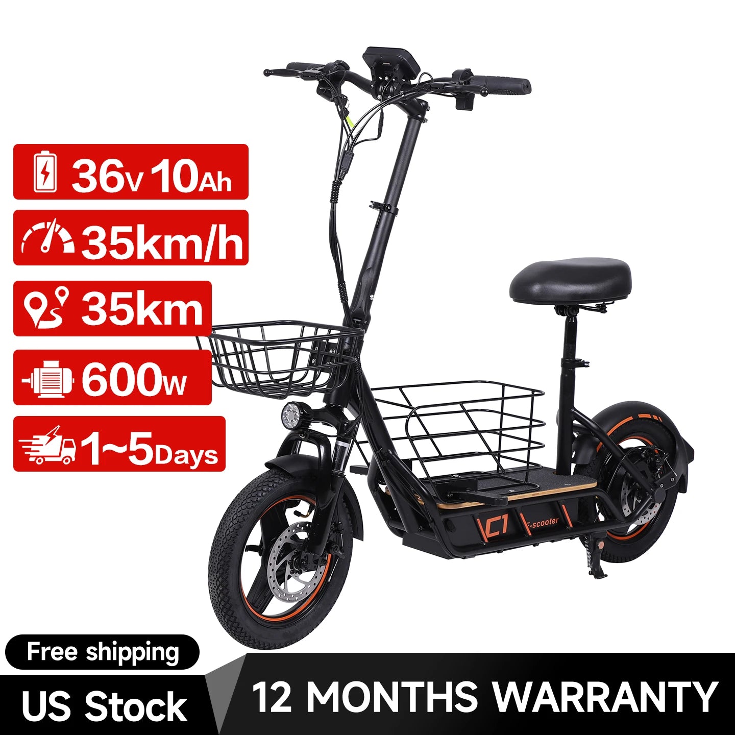 FREEBOY H14 Adult Electric Scooter 600W 36V Folding