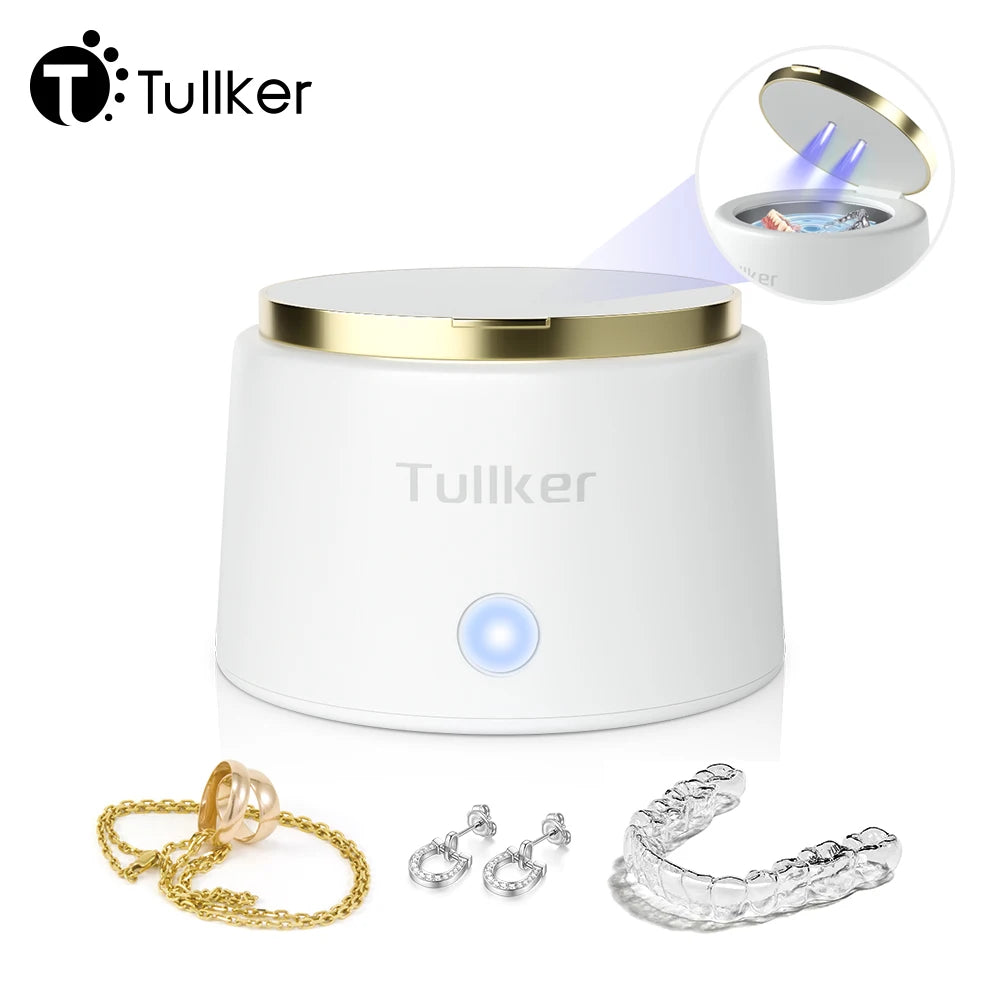 TULLKER Ultrasonic Retainer Cleaner For Dentures Braces With UV Light
