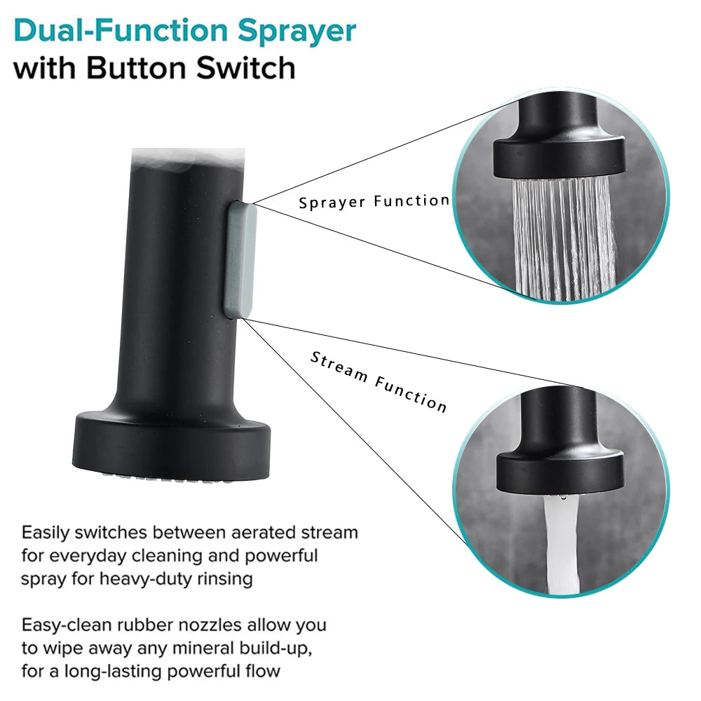 Rozin Pull Down Kitchen Faucet With Hot Cold Water