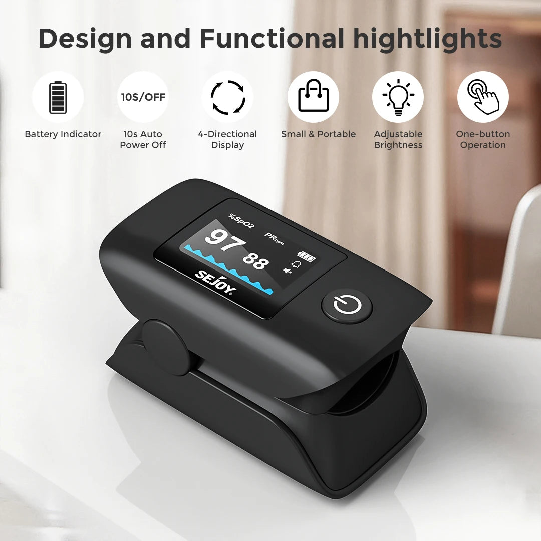 Sejoy Digital Wrist Blood Pressure Monitor And Finger Pulse Oximeter