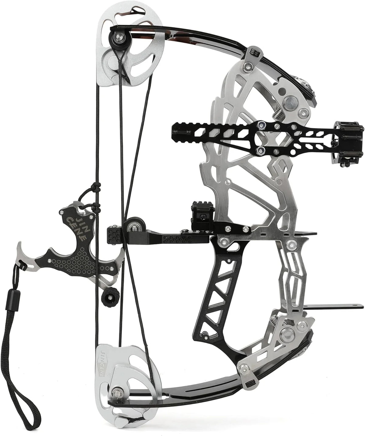 Adjustable Compound Bow With Carbon Fiber Grip And Arrows