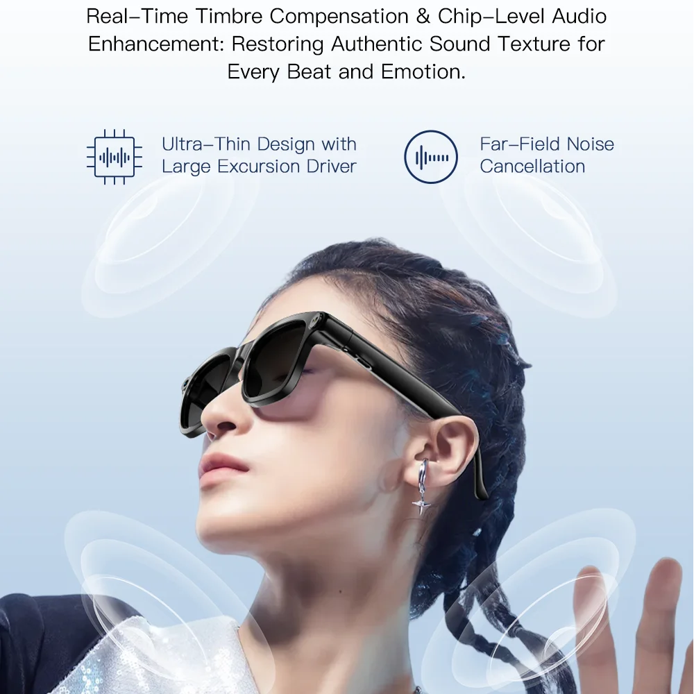 Giinova 800W Smart Video Glasses With Camera 1080P HD