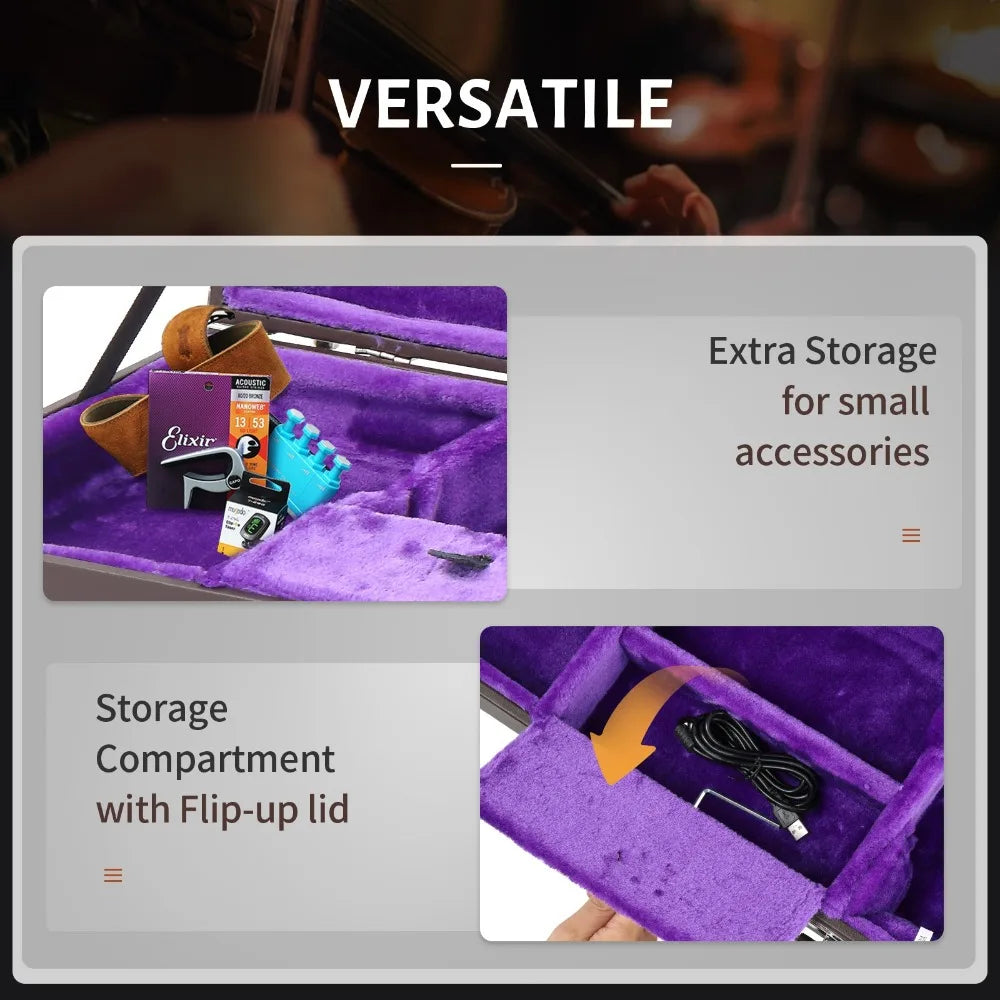 Protable ST Electric Guitar Square Case with Hardware and Lock