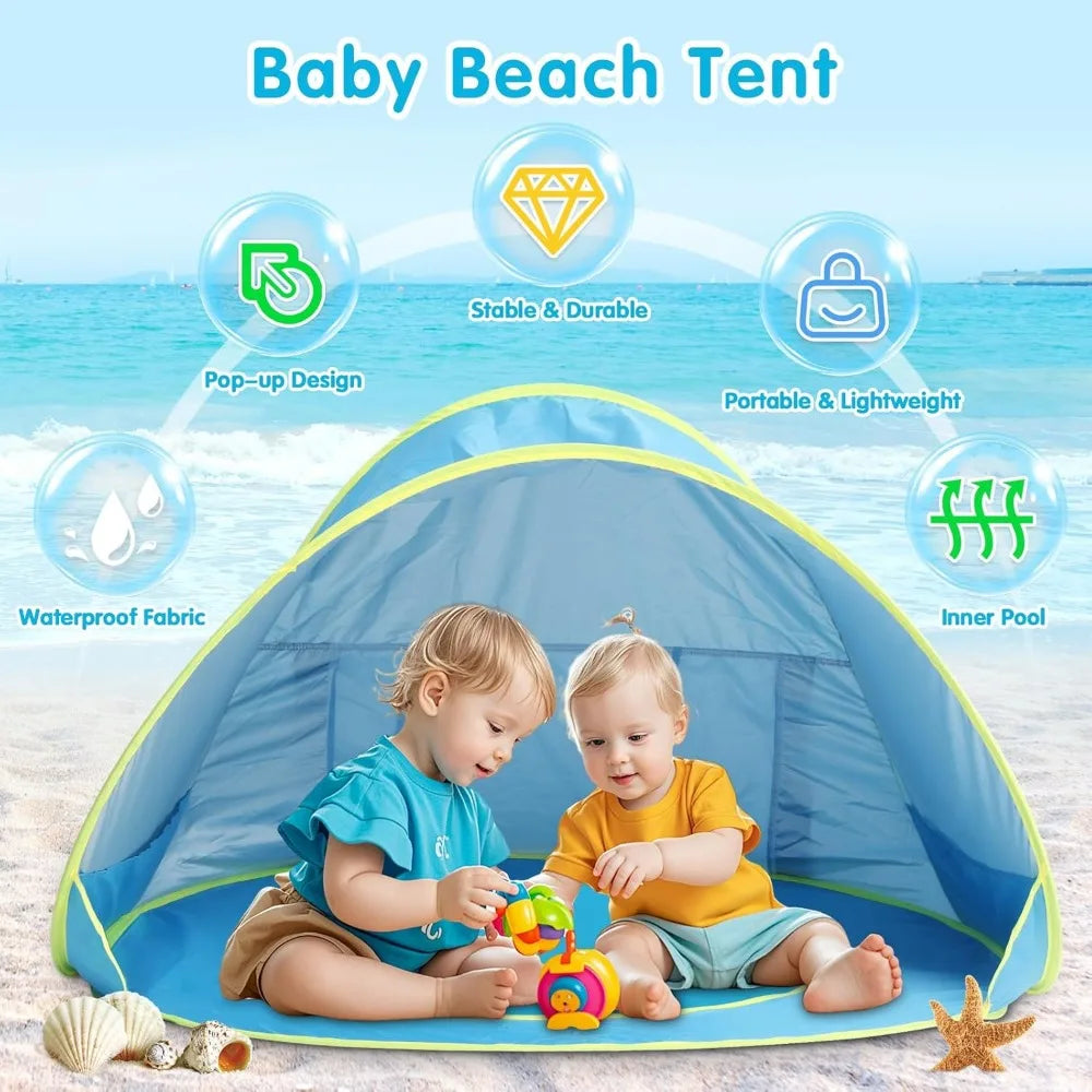 Portable Beach Shade Tent For Infants UV Protection Easy Setup