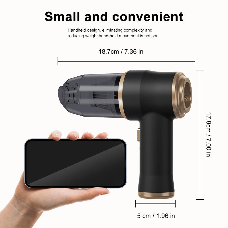 Wireless Car Vacuum Cleaner Cordless HEPA Dust Removal For Cars
