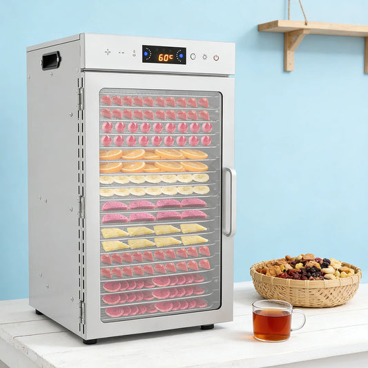 Stainless Steel Food Dehydrator With 800W Heater And Adjustable Temperature