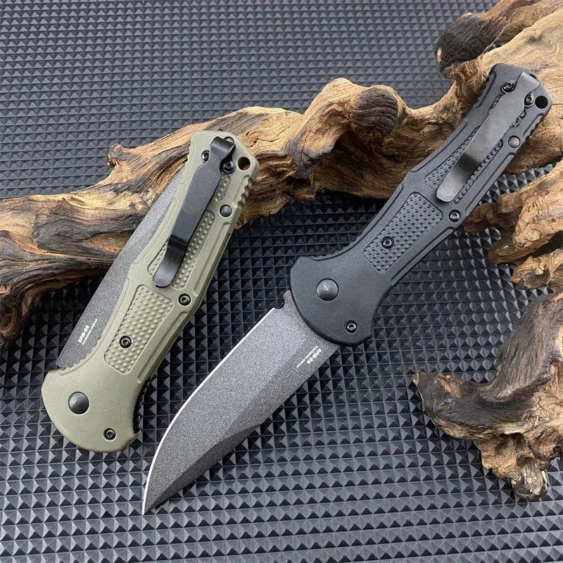 NONEDIY Folding Pocket Knife Drop Point Grivory Handle