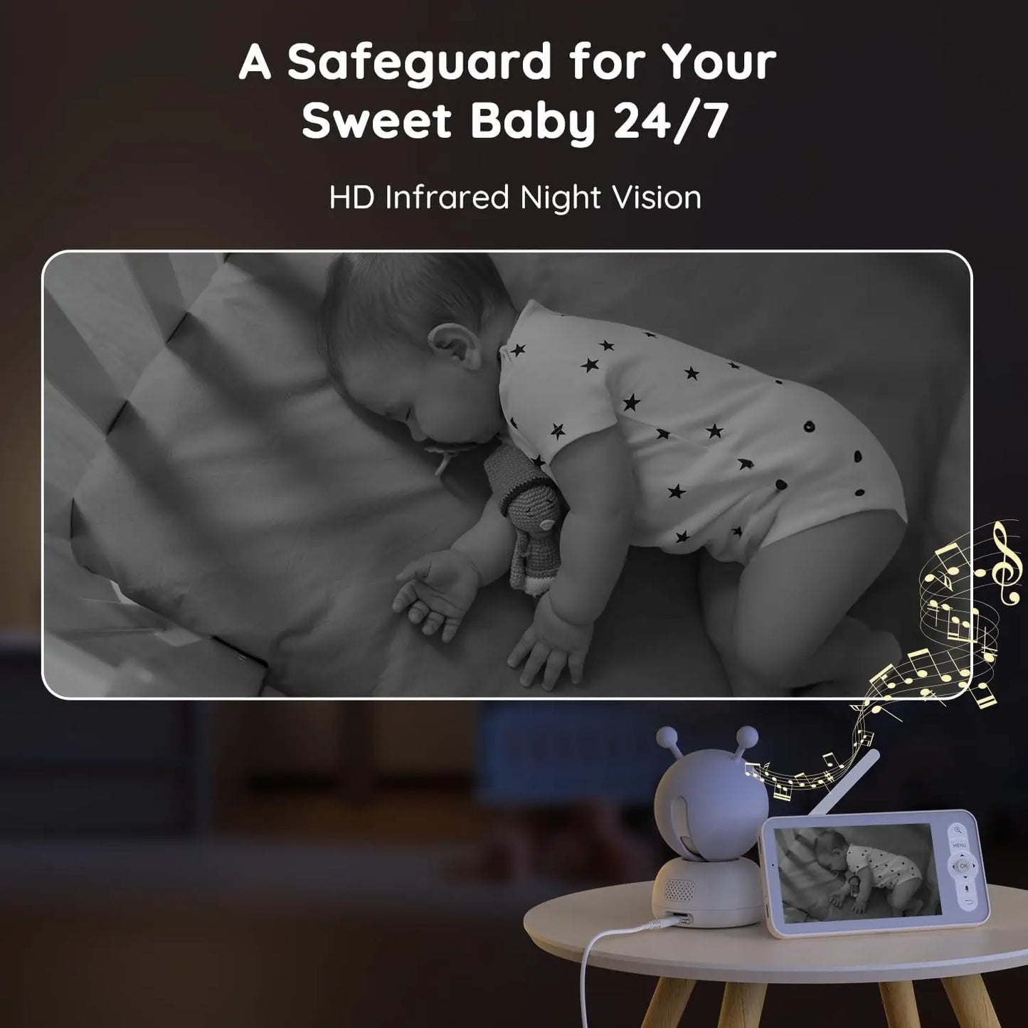 BOIFUN 2K WiFi Video Baby Monitor With Night Vision