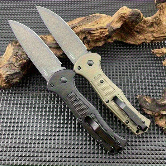 NONEDIY Folding Pocket Knife Drop Point Grivory Handle