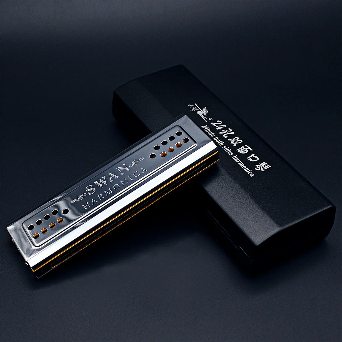 IRIN Swan 24 Holes Tremolo Harmonica C G Key Professional