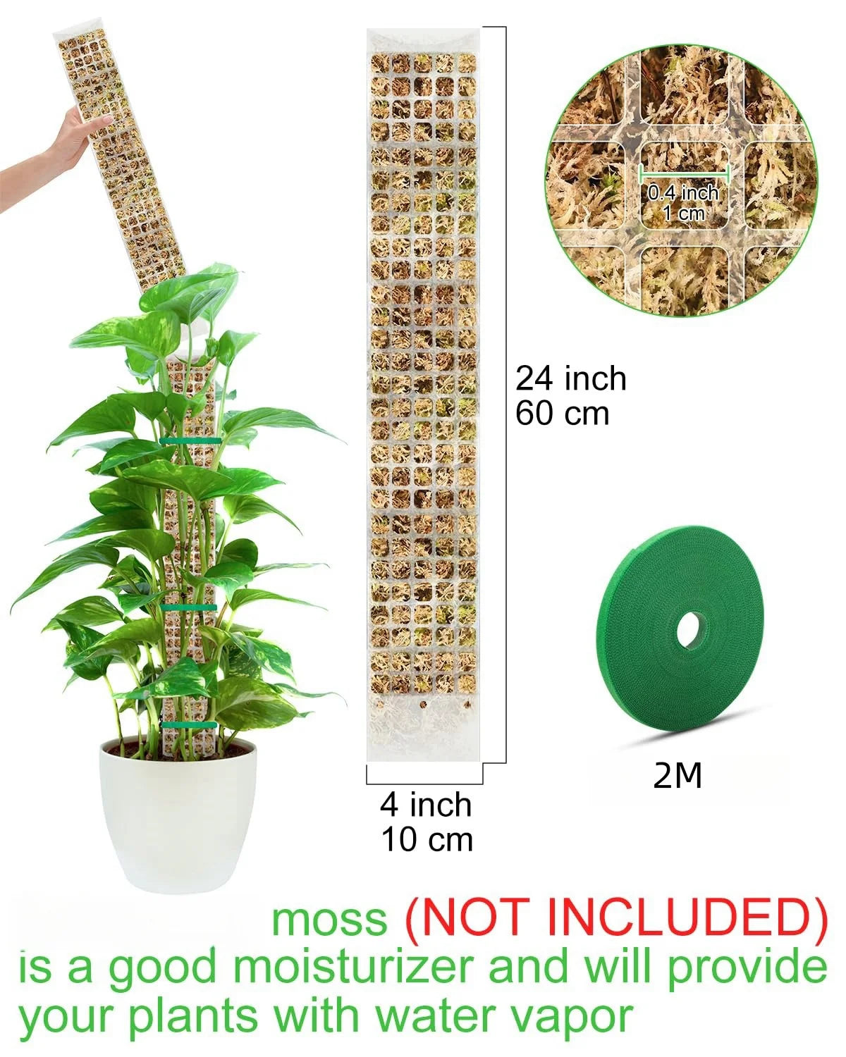 Moss Pole Plant Support for Climbing Plants