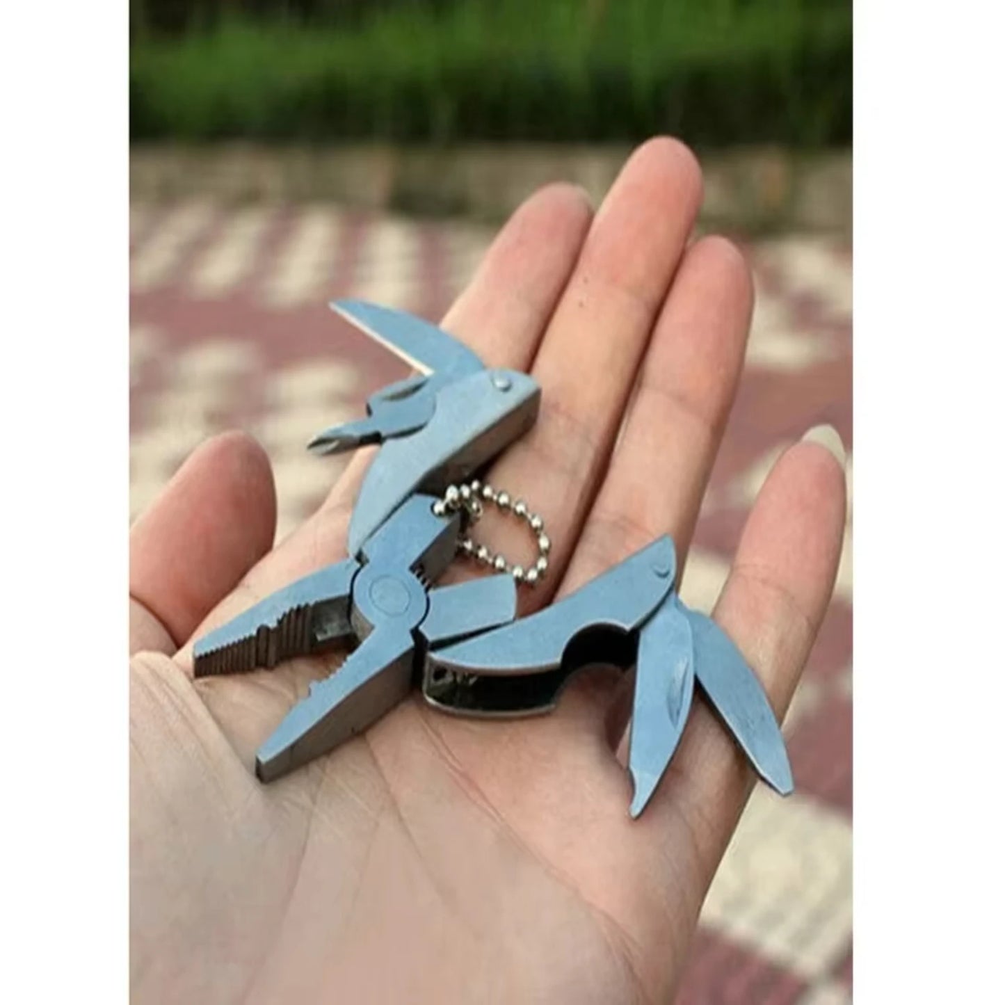 LISME Portable Folding Pliers With Keychain Screwdriver
