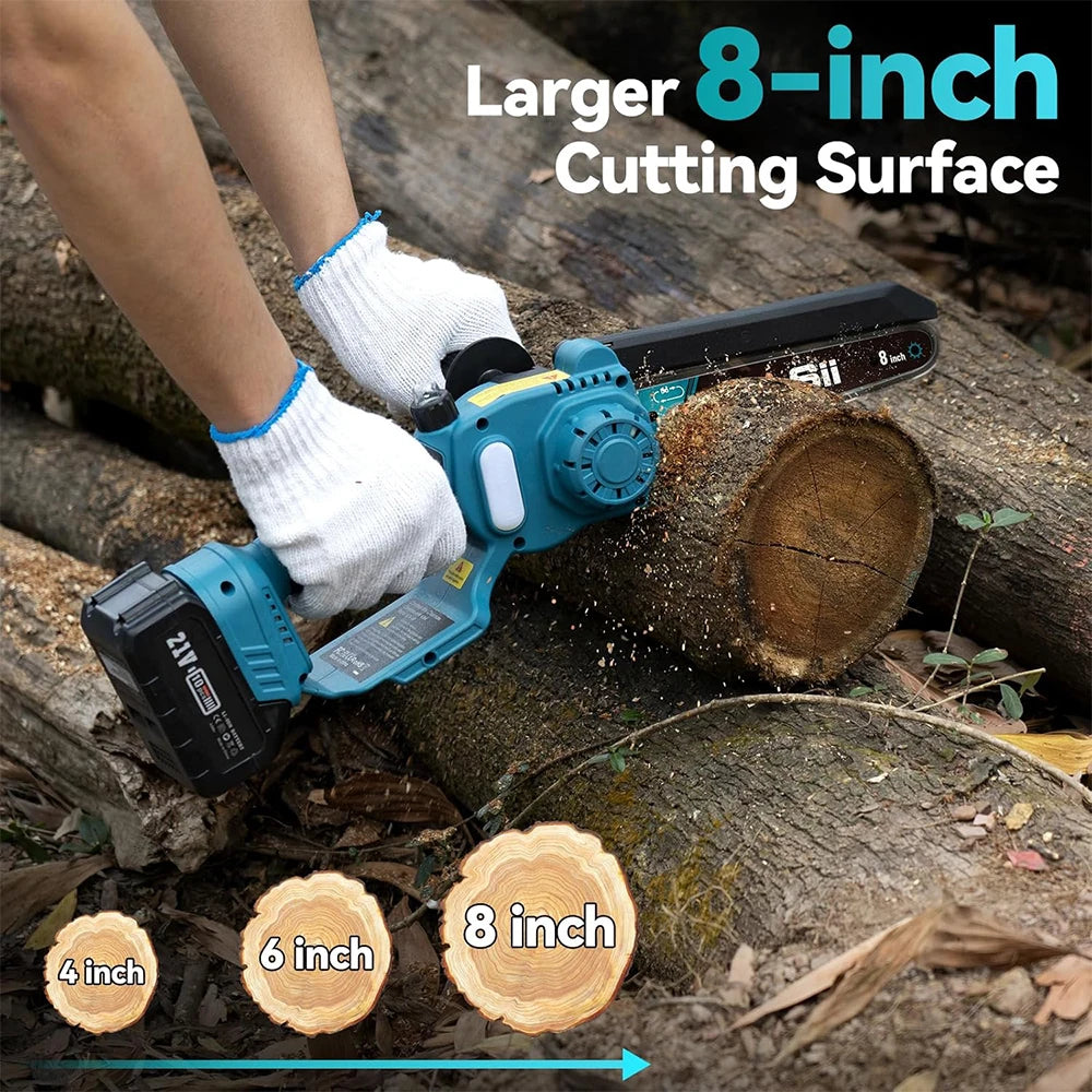Seesii 2-In-1 Cordless Pole Saw with Extension Pole