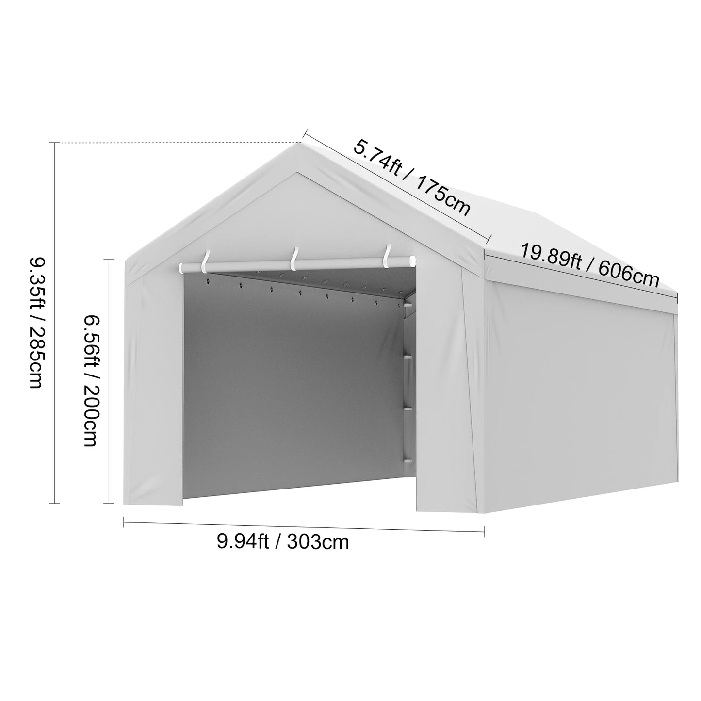 SucceBuy Carport Replacement Canopy Cover Heavy Duty Waterproof UV Protected
