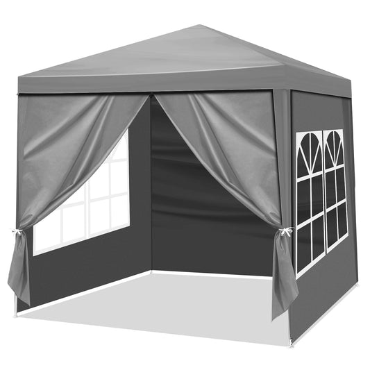Portable Four-Sided Party Tent for Outdoor Events and Gatherings